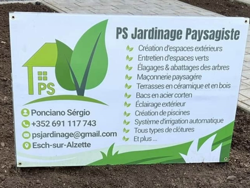 Image 1 : Aménagement paysager à Esch-sur-Alzette : PS Jardinage Paysagiste Sàrl