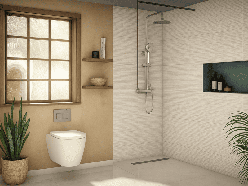 wc suspendu, salle de bain moderne